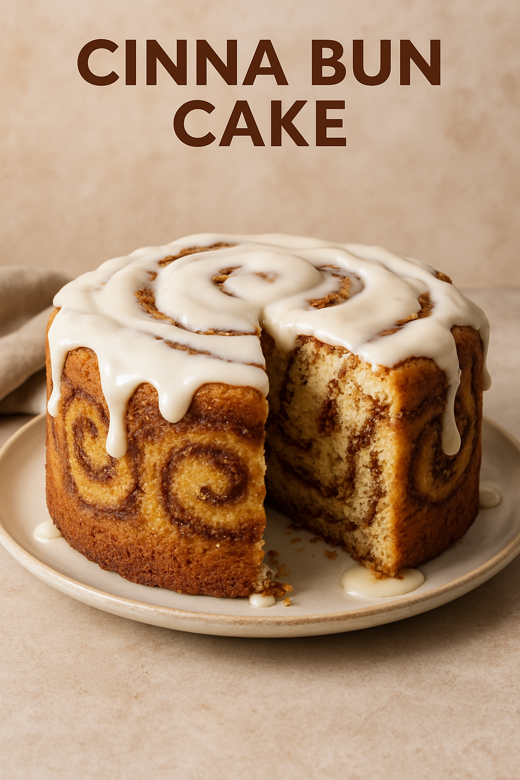Cinna Bun Cake Recipe (Cinnamon Roll Cake) - Cakes
